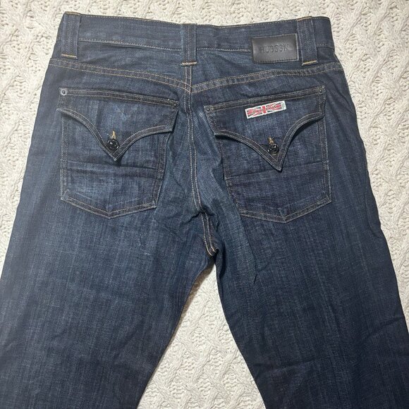 HUDSON Los Angeles Jeans Blue Dark Wash Men’s Size W34x34 Current Made In USA - Picture 4 of 9